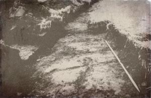 Excavated drag marks from the area known as "Black Meadow"